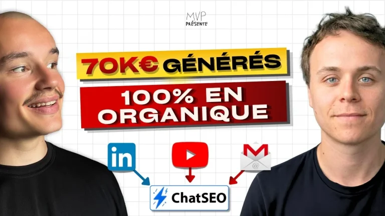 70 000 € sans pub : playbooks LinkedIn et SEO de ChatSEO avec Nicolas